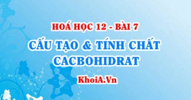 Luyện tập: Cấu tạo và Tính chất của CacboHidrat - Hoá 12 bài 7